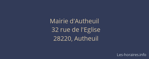 Mairie d'Autheuil