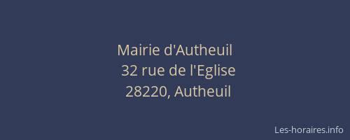 Mairie d'Autheuil