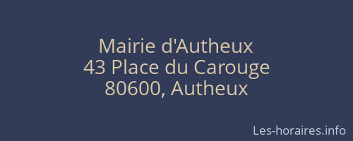 Mairie d'Autheux