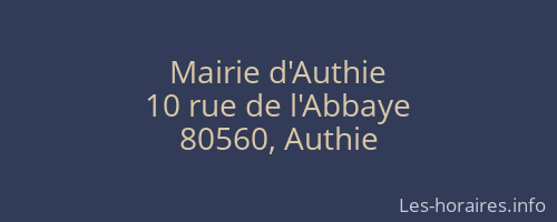 Mairie d'Authie