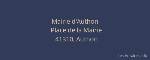 Mairie d'Authon