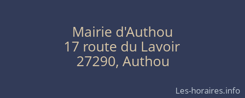 Mairie d'Authou