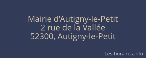 Mairie d'Autigny-le-Petit