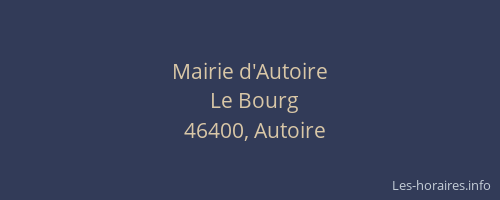 Mairie d'Autoire