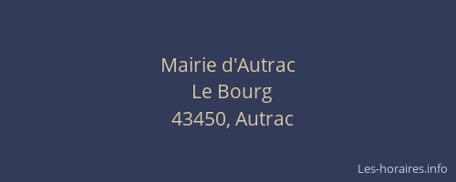 Mairie d'Autrac