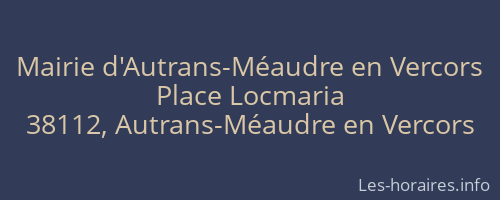 Mairie d'Autrans-Méaudre en Vercors