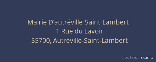 Mairie D'autr&eacute;ville-Saint-Lambert