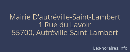 Mairie D'autréville-Saint-Lambert