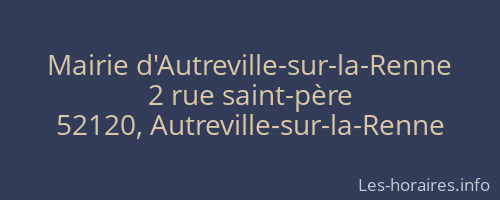 Mairie d'Autreville-sur-la-Renne
