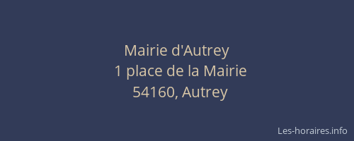 Mairie d'Autrey