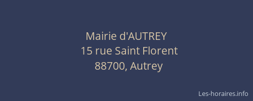 Mairie d'AUTREY