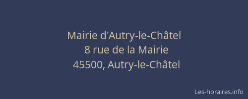 Mairie d'Autry-le-Ch&acirc;tel