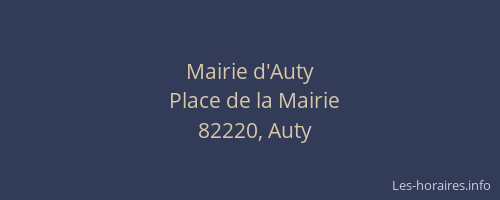 Mairie d'Auty