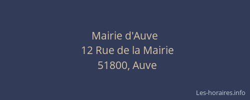 Mairie d'Auve