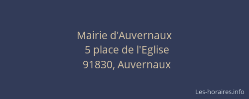 Mairie d'Auvernaux