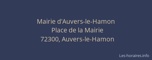 Mairie d'Auvers-le-Hamon