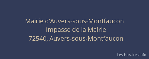 Mairie d'Auvers-sous-Montfaucon