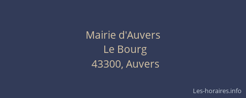 Mairie d'Auvers