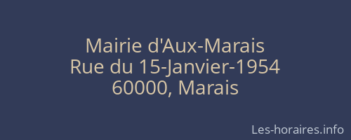 Mairie d'Aux-Marais