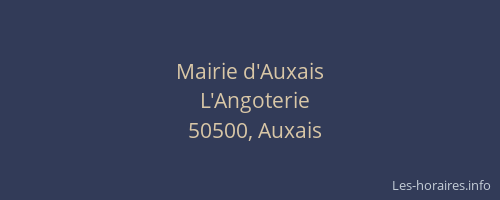 Mairie d'Auxais