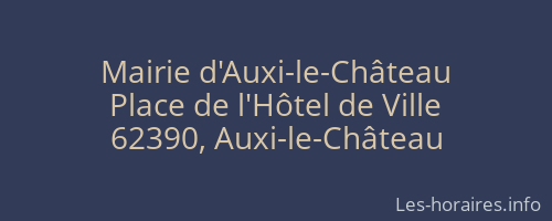 Mairie d'Auxi-le-Château
