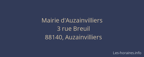 Mairie d'Auzainvilliers