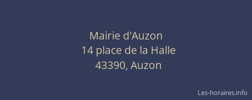 Mairie d'Auzon