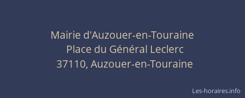 Mairie d'Auzouer-en-Touraine