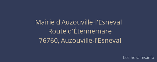 Mairie d'Auzouville-l'Esneval