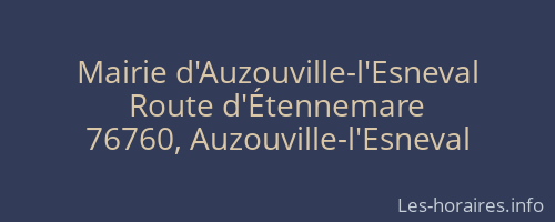 Mairie d'Auzouville-l'Esneval