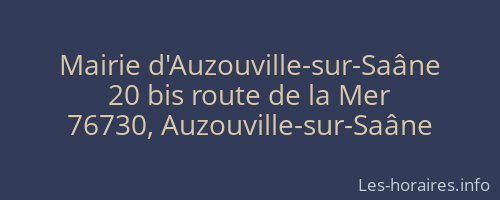 Mairie d'Auzouville-sur-Saâne
