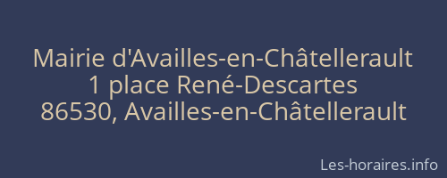 Mairie d'Availles-en-Châtellerault