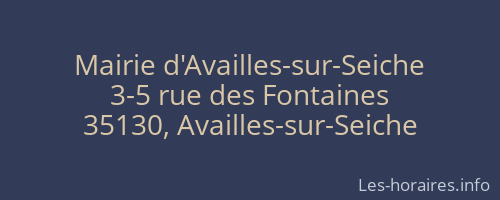 Mairie d'Availles-sur-Seiche