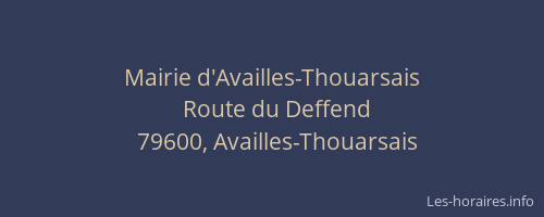 Mairie d'Availles-Thouarsais