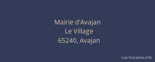 Mairie d'Avajan