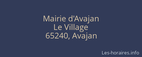 Mairie d'Avajan