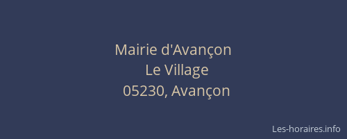 Mairie d'Avançon