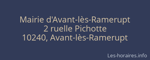 Mairie d'Avant-lès-Ramerupt