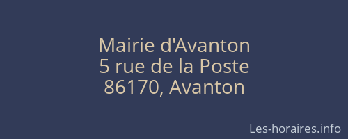Mairie d'Avanton