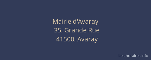 Mairie d'Avaray