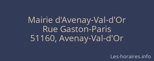 Mairie d'Avenay-Val-d'Or