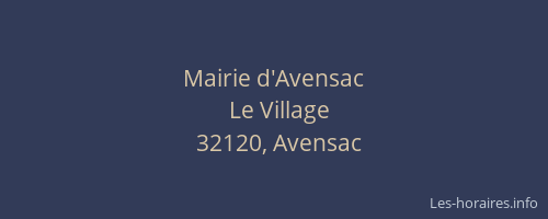 Mairie d'Avensac