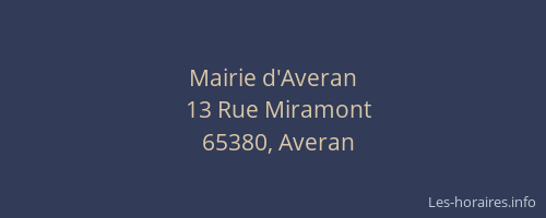 Mairie d'Averan