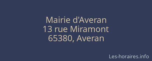 Mairie d'Averan