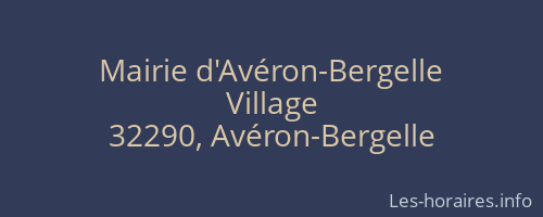 Mairie d'Avéron-Bergelle
