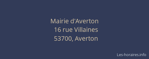 Mairie d'Averton