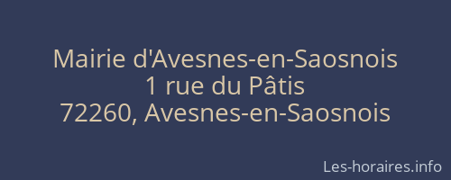 Mairie d'Avesnes-en-Saosnois