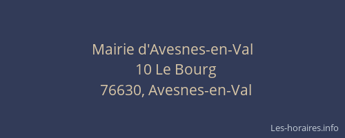 Mairie d'Avesnes-en-Val