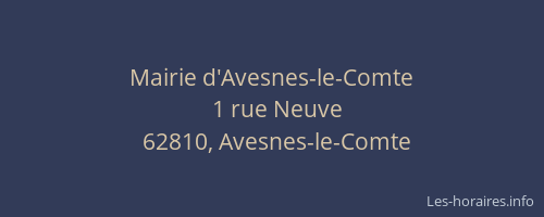 Mairie d'Avesnes-le-Comte