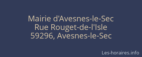 Mairie d'Avesnes-le-Sec
